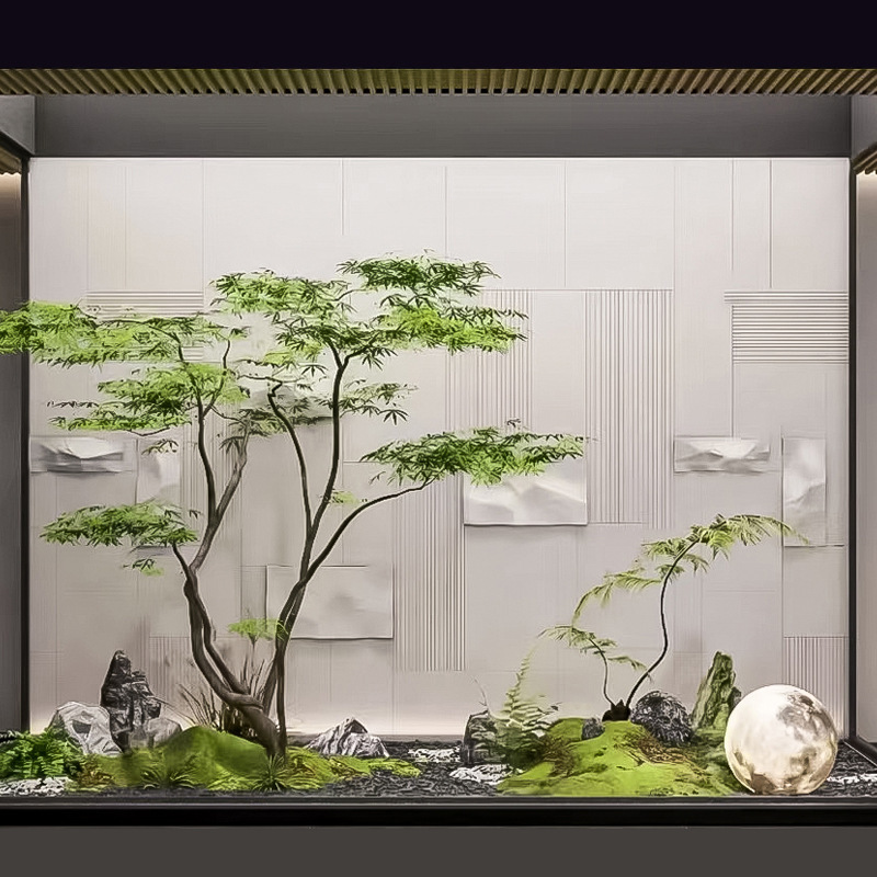 精品仿真枫叶树马醉木室内假树绿植造景装饰大型榕树简约橱窗植物|undefined