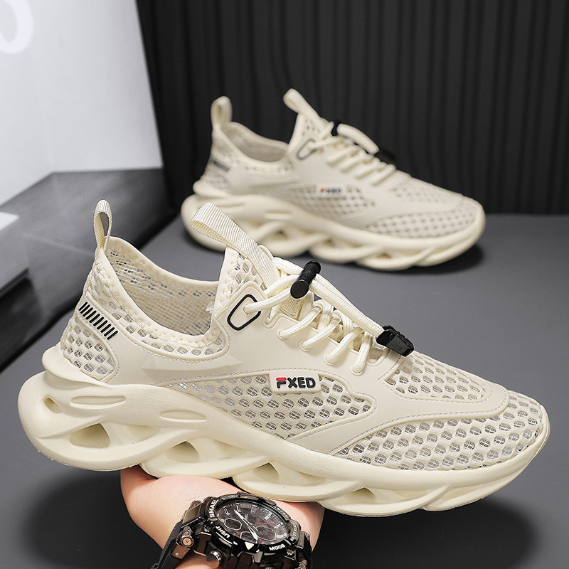 Zapatos de río arriba, zapatos de vadeo, nueva tendencia de verano, suela gruesa deportiva, transpirable, malla hueca, zapatos de papá para jóvenes