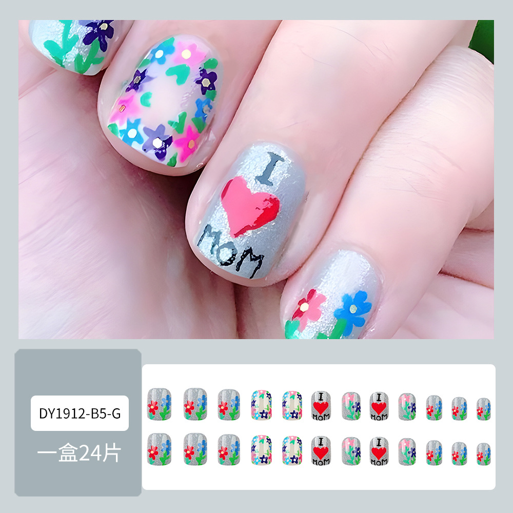 Uñas de uñas largas portátiles Parche de uñas postizas desmontables Sensación de alto nivel Venta al por mayor de uñas portátiles de venta caliente transfronterizas