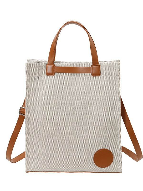 Bolsa de lona de alta gama personalizada portátil vertical A4 maletín impresa logotipo publicitario empalme bolso de hombro