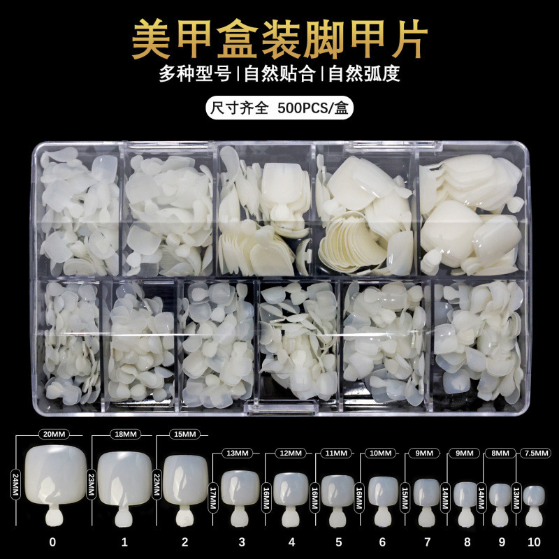 Fake nails, 500 pieces, 11 cells