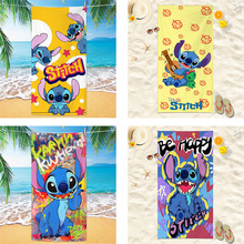跨境ins风 超细纤维卡通沙滩巾 数码印花沙滩浴巾 双面绒沙滩毛巾