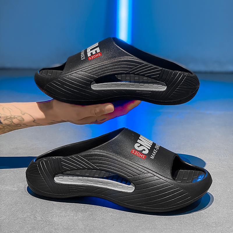 En nombre de las pantuflas para hombre, nuevo estilo EVA, suela gruesa, trapeador deportivo casual, uso de verano, chanclas antideslizantes, trapeador transfronterizo