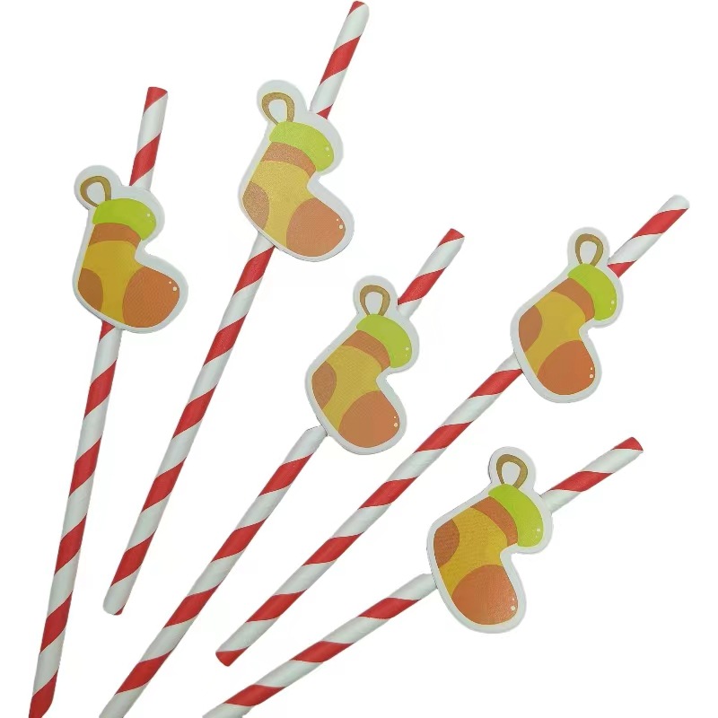 Papá Noel Papá Noel muñeco de nieve fiesta decoración postre pastel cóctel bebida paja image 20