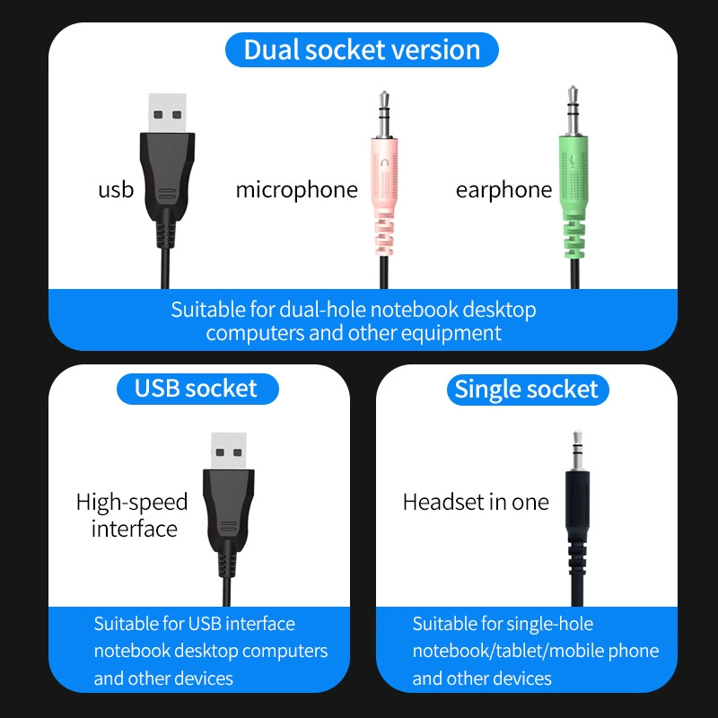 Cross-border live headphones female anchor shouts Mai Ear USB headset women wholesale 7.1USB