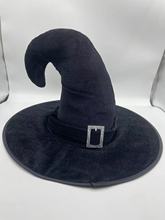 萬聖節彎角帽舞會派對帽子巫婆帽子巫師帽紗帽印花南瓜帽黑尖帽子
