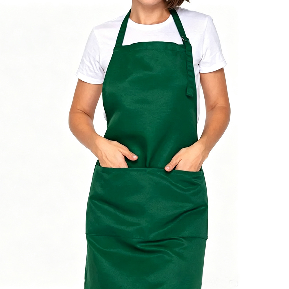 Delantal con Cuello Halter de Poliéster Antimanchas para Panadería y Cocina