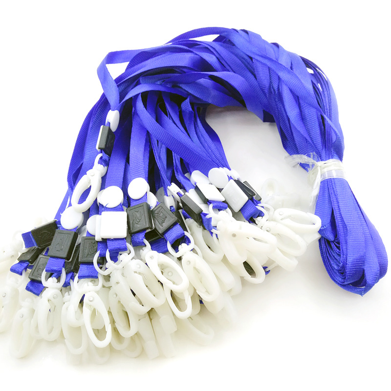 1CM helicóptero hebilla cordón insignia cuerda gancho de plástico Etiqueta De fábrica cordón Etiqueta de trabajo cordón certificado azul cordón 100 piezas