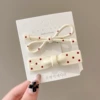 1#White wave dot one pair