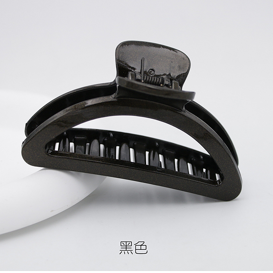 Clip de garra medio tiburón clip semicírculo arco medio grande simple horquilla hembra espalda Cabeza horquilla de alta gama clip joyería