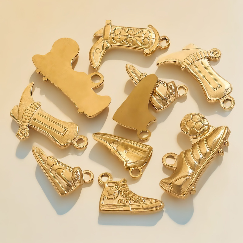 Colgante de zapatos de acero inoxidable colgante de acero de titanio DIY pulsera collar bolsas colgantes joyas accesorios fabricación al por mayor