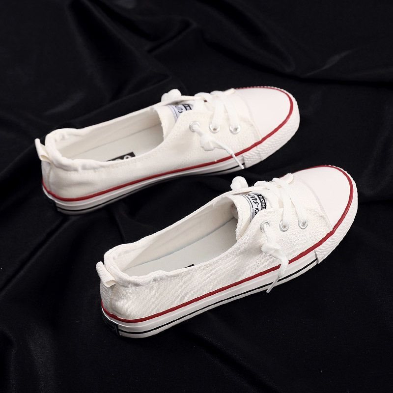 Spring New Style Shallow Canvas Shoes for Women 2026 Trendy Shoes Student Korean Version Versatile Slip-On Loafers
