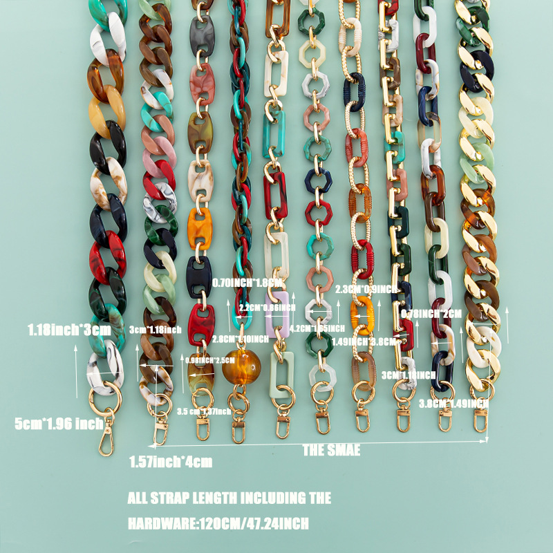 1 Piece Acrylic Color Block bag Mood Chain display picture 1