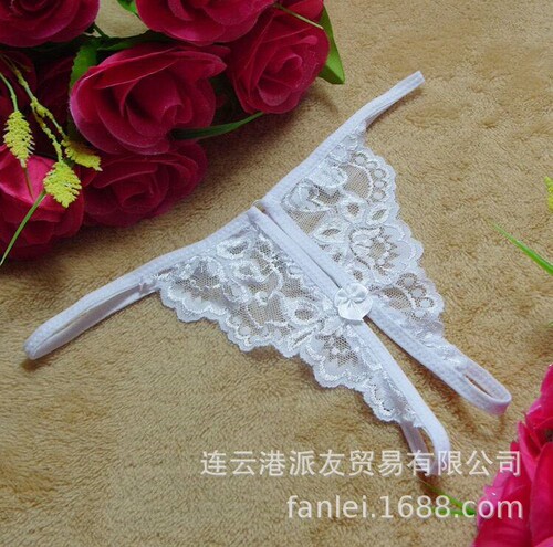 Sexy lingerie open-flap no-take-off temptation sexy pure desire black lace women's underwear butterfly festival open-flap T thong