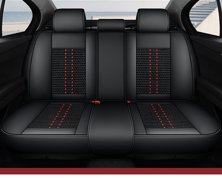 23 new car seat cushion summer breathable ice silk leather seat cushion five-seat car universal seat cushion cover