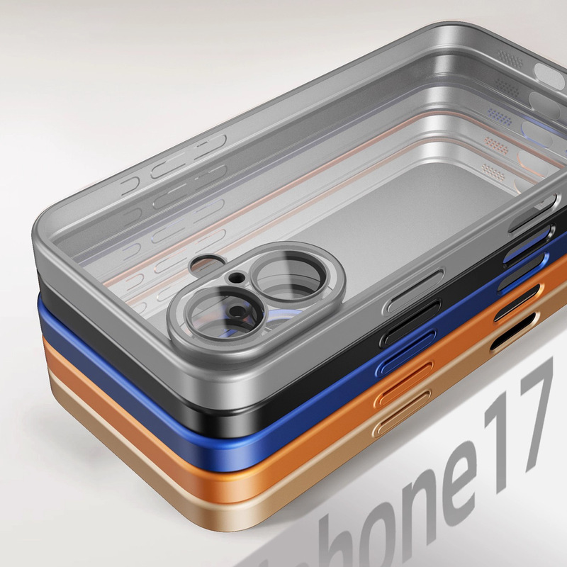 适用苹果17手机壳电镀磨砂镜头膜全包iPhone17ProMax防摔PC保护套|undefined
