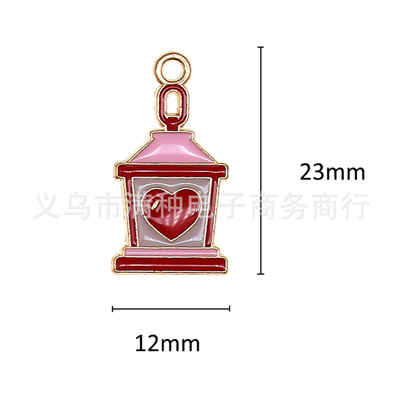 バレンタインデーピンクラブハートジュエリーアクセサリー diy ブレスレットキーホルダーネックレスペンダント合金オイルドリップペンダント|undefined