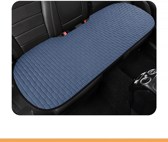 Four-Season Universal Car Seat Cushion Without Backrest, Single-Piece Plush Three-Piece Set, Non-Slip Single Rear Seat Cushion with Backrest, Winter