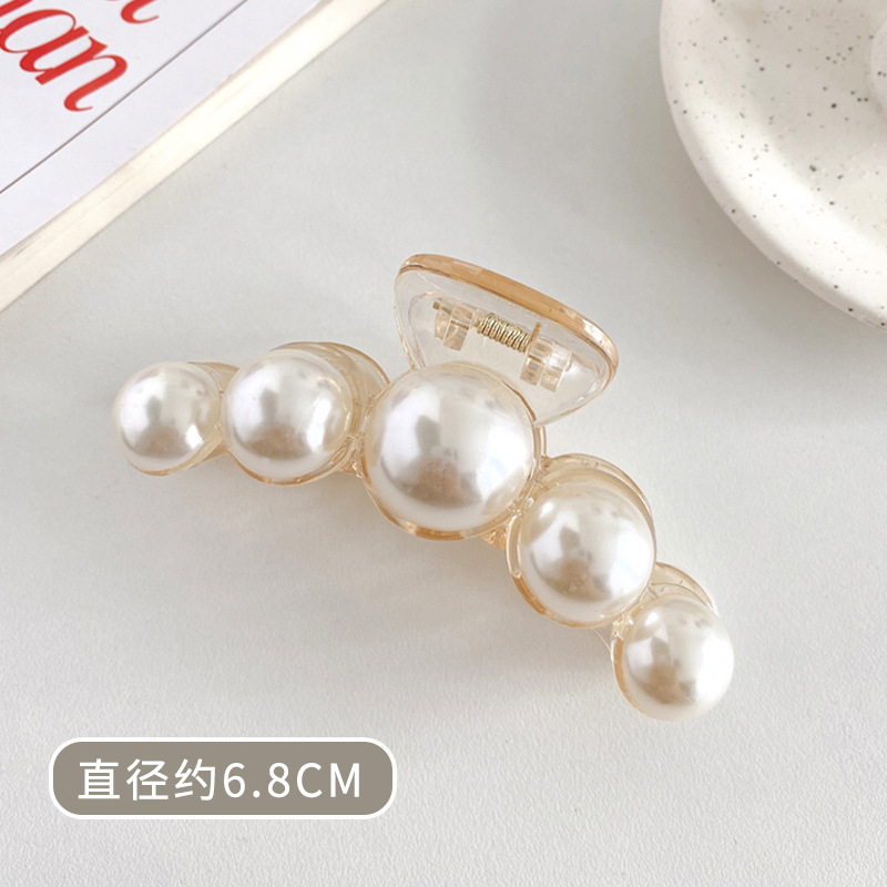 Accesorios para el cabello de pinza de tiburón de acrílico grande de Corea, clip de agarre para el cabello de disco simple, tocado de horquilla de cabeza femenina al por mayor