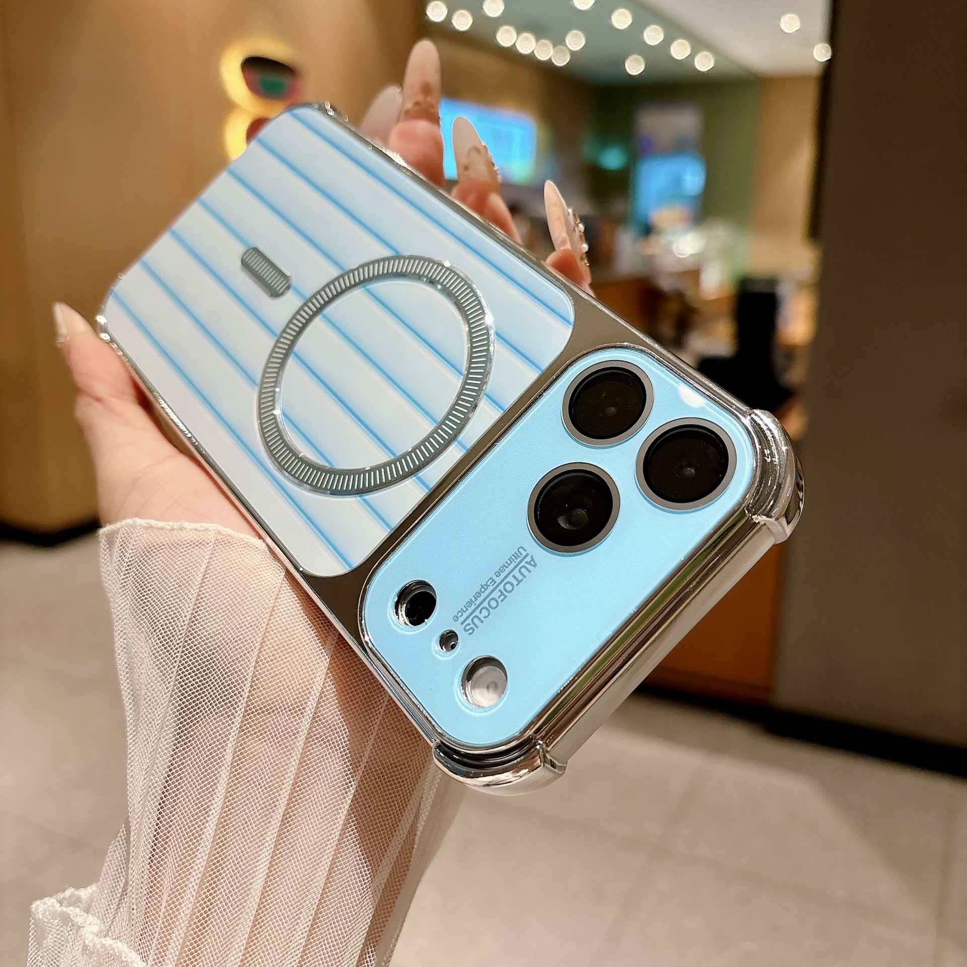 Funda Magnética Tipo Maleta para iPhone 18 Pro Max, Silicona, Anticaídas
