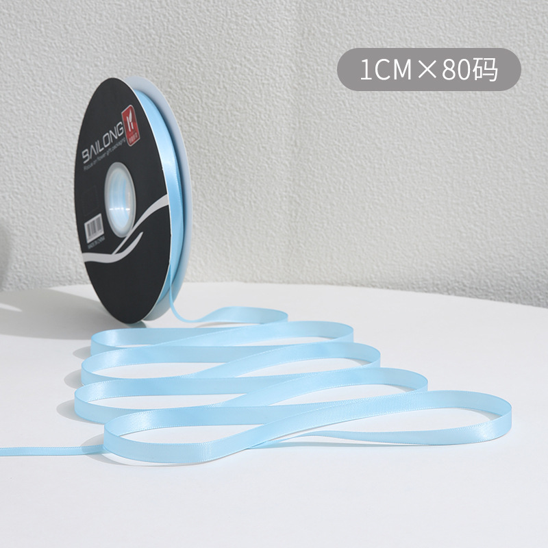 1cm regalos de color sólido cintas de regalo arco correa de decoración floral embalaje de cintas de color material ramo al por mayor