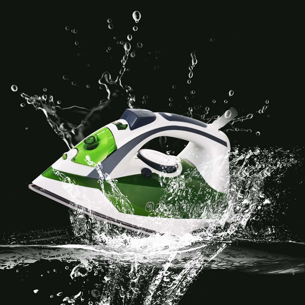 WINNINGSTAR Plancha a vapor en seco transfronterizo Pulverización/explosión de vapor vertical autolimpiante placa inferior de cerámica plancha eléctrica