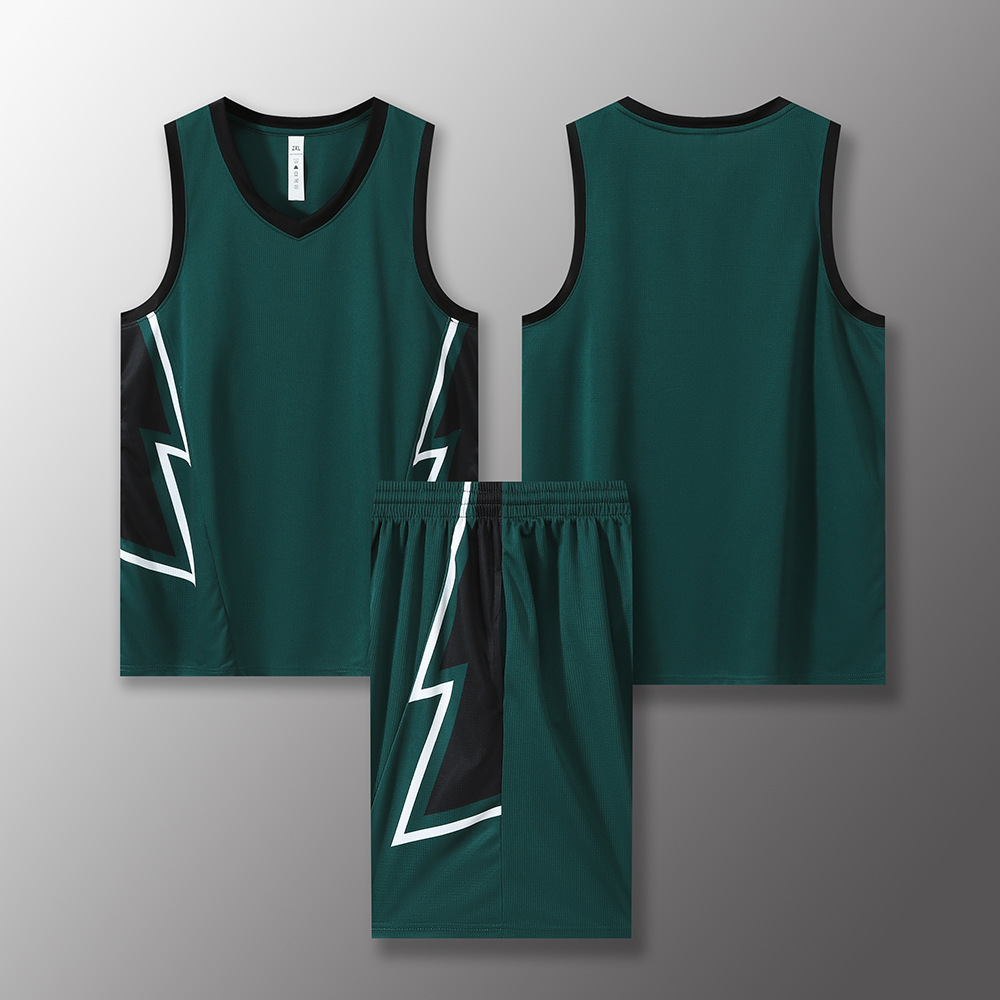 Lq355-dark green (flat hem quarter shorts)