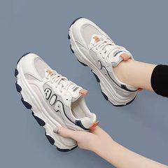 2024 New Women's Shoes Spring Korean Version Versatile Casual Shoes Women's Comfortable Breathable Dad Shoes Foreign Trade Women's Sports Shoes