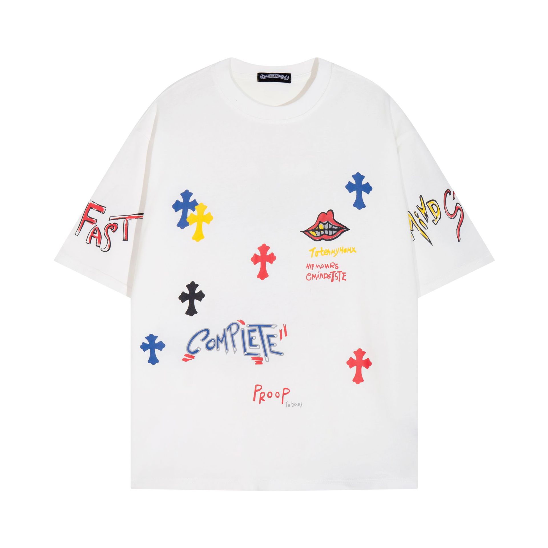 Chrome Heart 24 nuevo Crocodile de verano de moda europea y americana camiseta de manga corta para hombres y mujeres