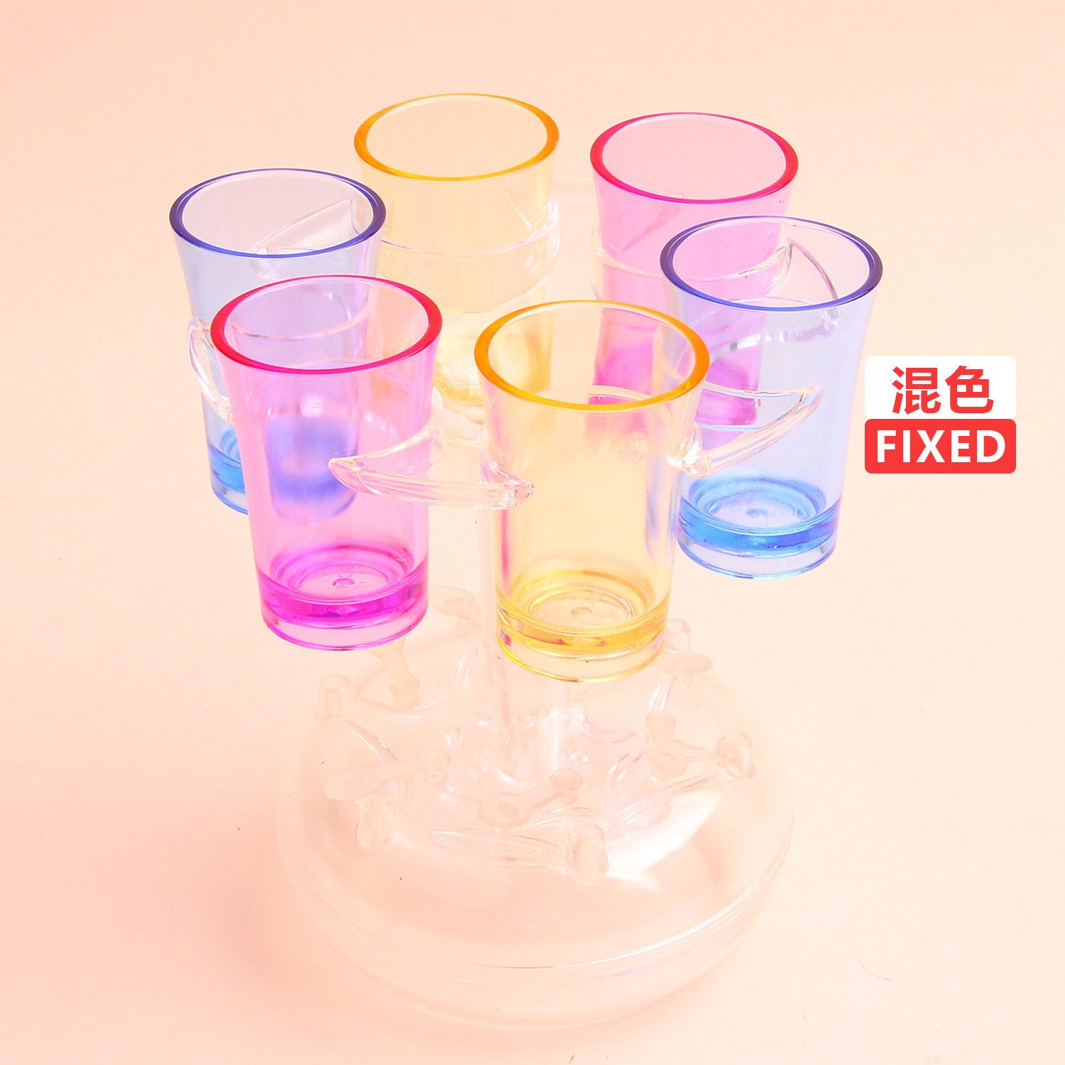 거품 색상 상자 투명 자체 포함 세트 혼합 색상