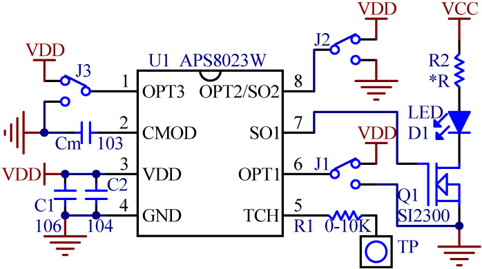 SGL8023W,调光触控触摸芯片IC,APS8023W
