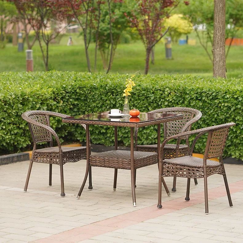 의자 4개 + 2층 사각 테이블 80개 [쿠션 무료]