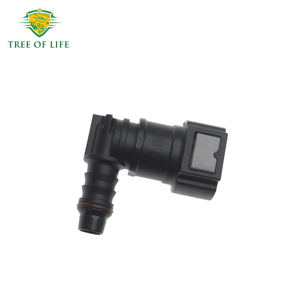 Car Fuel Line Quick Hose Connector Id8 9.89 Nylon Oil Pipe Connection Disconnect Release Hose 90 Degrees