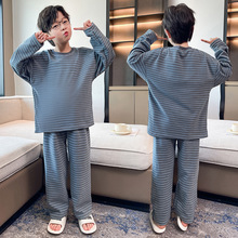儿童睡衣套装秋冬款男童德绒保暖家居服宽松2024新款男孩冬装