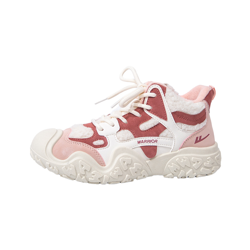 Huili High-end moda zapatos de mujer cordones de terciopelo zapatos de algodón cómodos zapatos de mujer retro versátiles zapatos cálidos