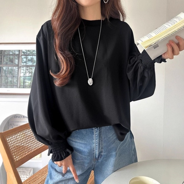 Foreign Trade Korea Japan Rakuten Korean Version Southeast Asia Spring Autumn Winter Long-Sleeve Base Shirt Top Chiffon Shirt Blouse