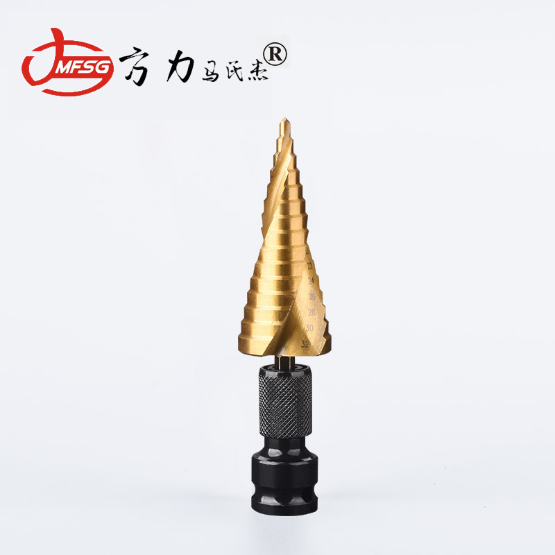 Drill bit for tapping the pagoda, stainless steel metal hole drill bit, hexagonal high-speed steel cobalt pagoda step drill bit wholesale