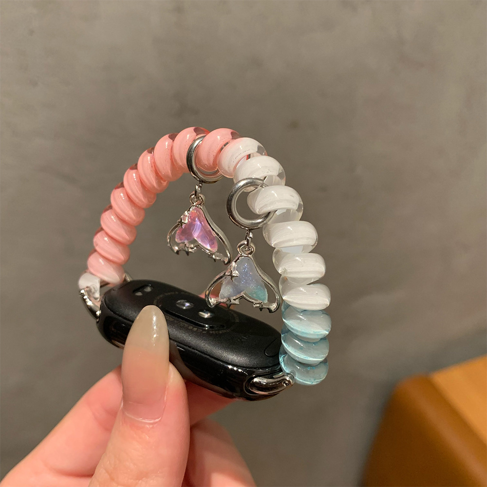 Suitable for Xiaomi 89Pro Bracelet Dopamine Phone Cord Rubber Band Fit4 Huawei Gt5 Watch Strap Apple 10/Se