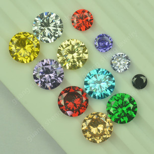 20�Nɫ3~20mm�A������������������ʯ DIY����CZ���ʯ�ϳɌ�ʯ
