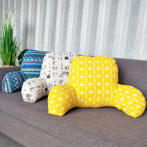 Armrest cotton linen removable waist support waist pillow hug pillow backrest cross-border foreign trade footrest car waist support compressed