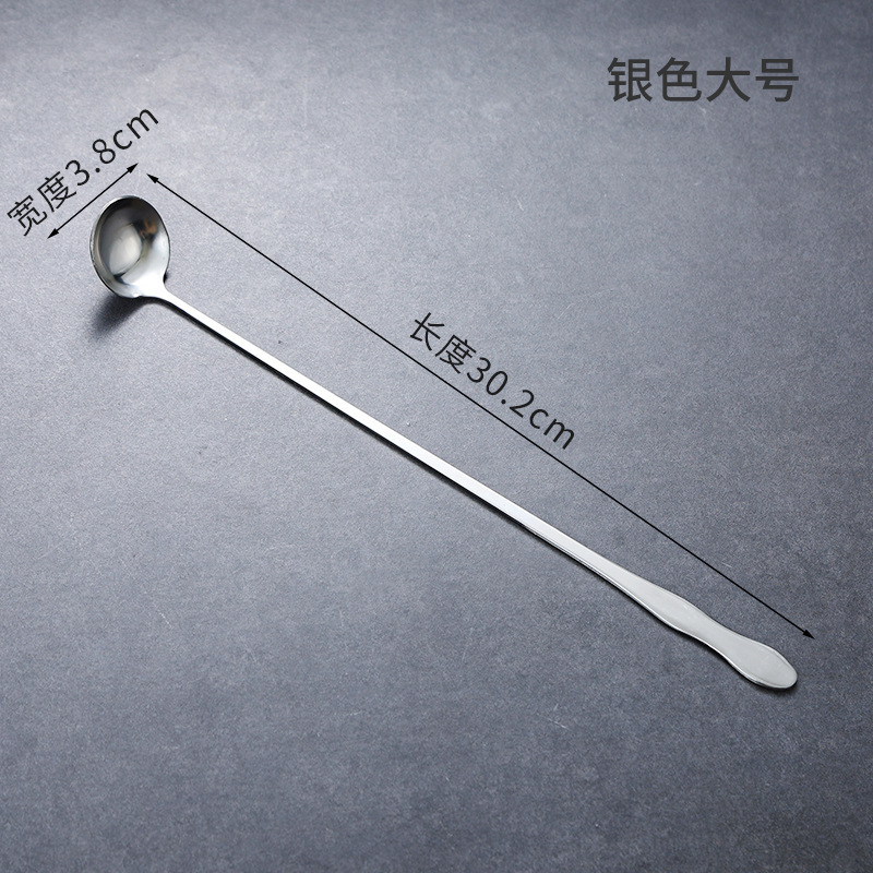 ステンレスの長い柄の調味料のスプーンの氷は更に創造的な金色の調味のスプーンの深い缶のスプーンの蜂蜜のスプーンの台所の小さい油のスプーンです。|undefined