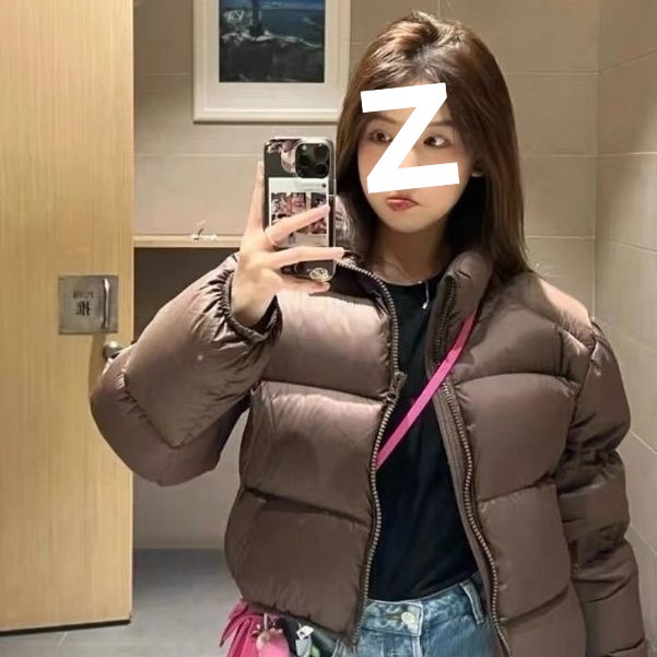 Winter European Version Kendall Jenner Style Short High Waist Thickened Down For Women 2025 New Small Size Puffer Jacket_voghion.com