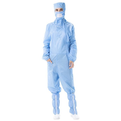 Anti-static jumpsuit dust-free split suit conductive fiber stripe mesh hooded suit food pharmaceutical factory workshop