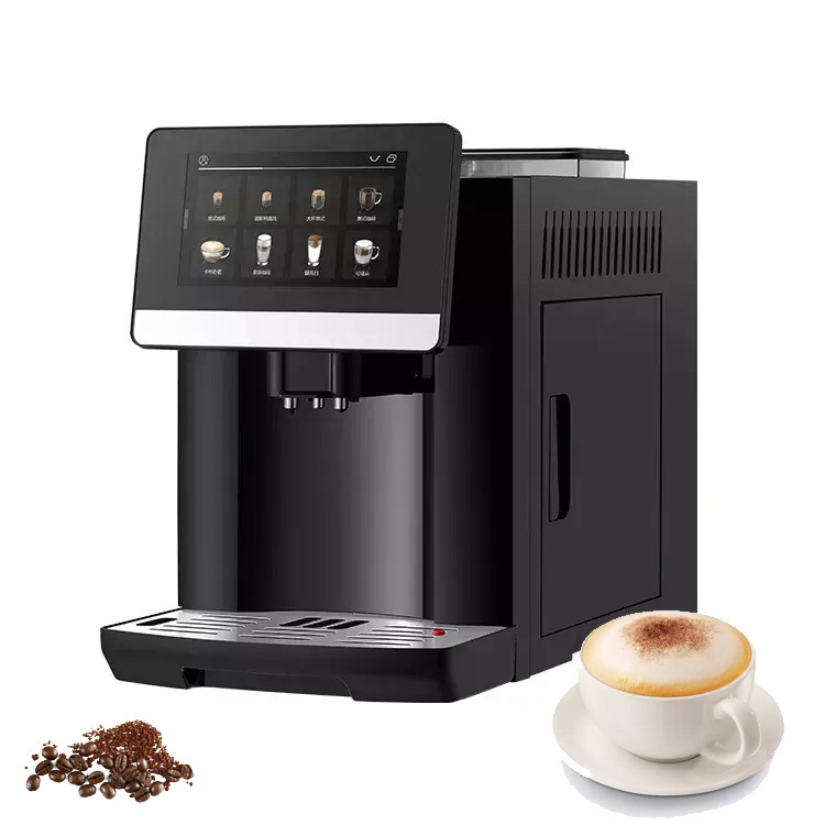 Multi-functional home office intelligent automatic touch screen grinding integrated Italian latte coffee machine with milk foam