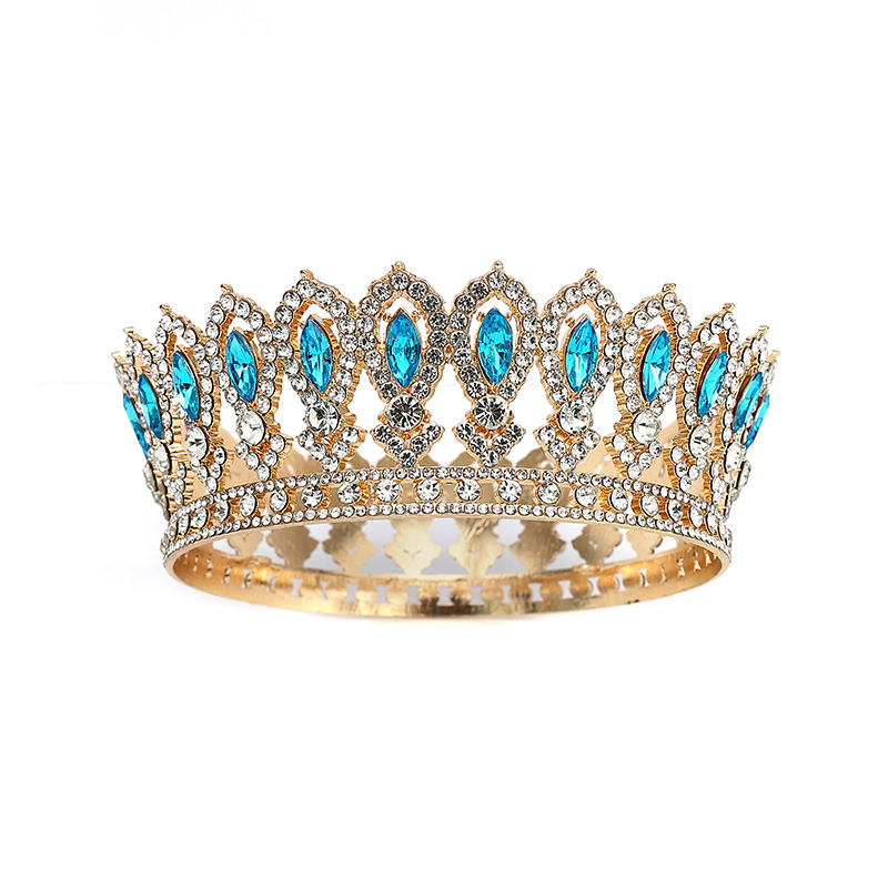 Los hombres de oro rey corona tocado adulto cumpleaños corona Halloween etapa ópera rendimiento unisex