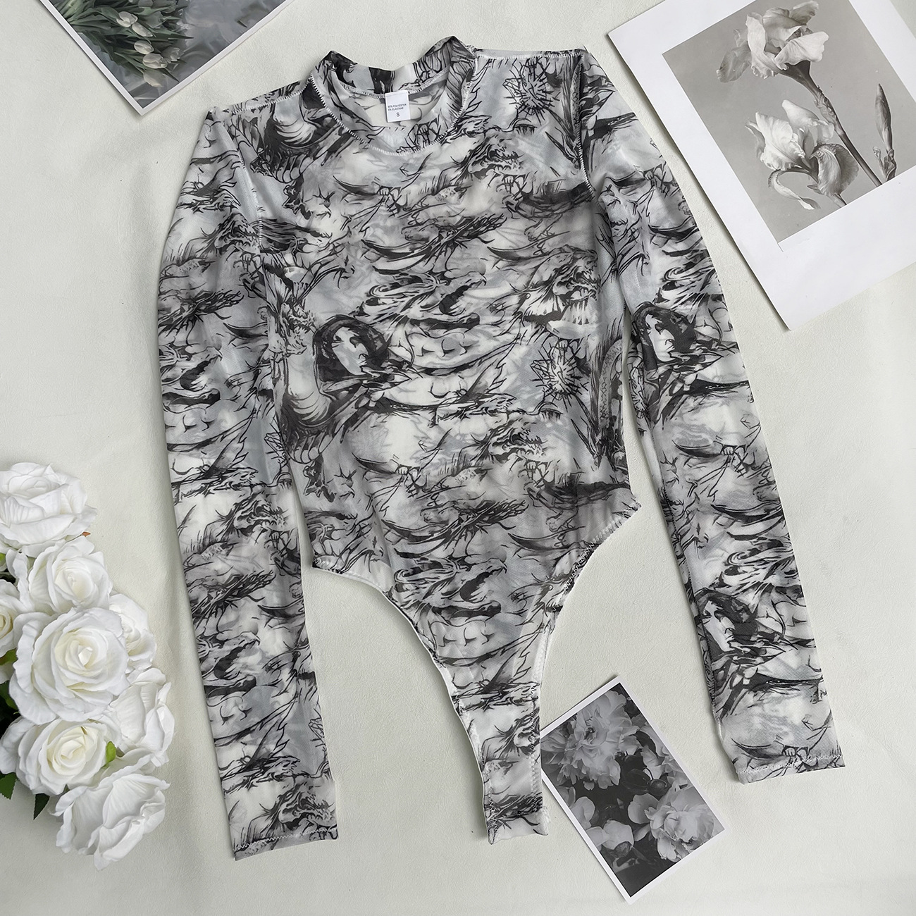 Original design new tie-dye sexy underwear onesie tie-dye Europe and the United States sexy tight outside to wear one-piece_voghion.com