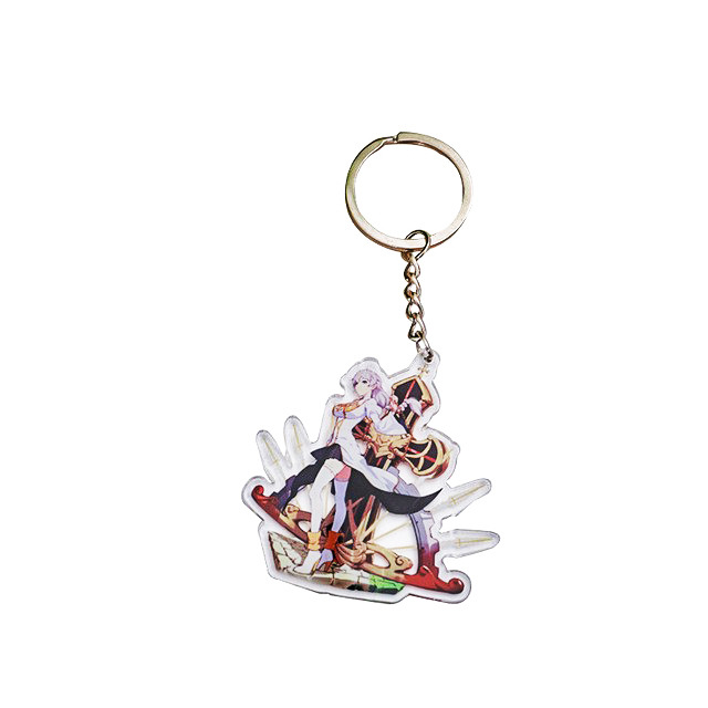 Llavero acrílico personalizado de doble cara transparente entrepiso regalo colgante publicidad dibujos animados anime estrella periférico tarjeta de pie