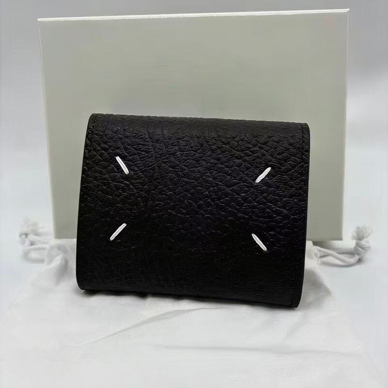 Classic Four-Corner Stitched Top-Layer Cowhide Bifold Wallet for Men and Women, Card Holder, Card Case