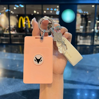 Car key bag: Card Key Cover 26 New - cute-pink-french-buckle