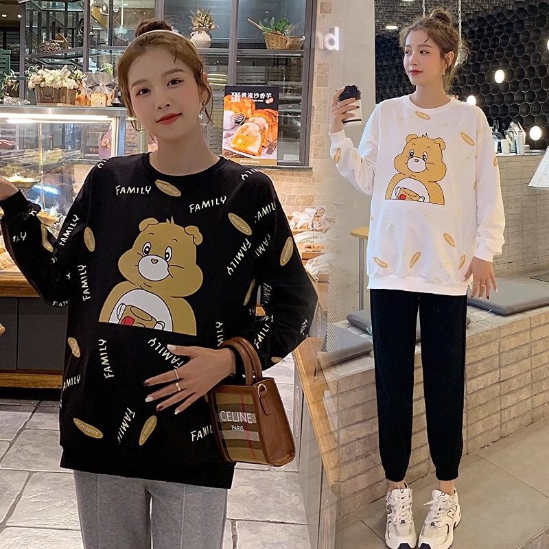 Pregnant women's autumn clothing suit fashion two-piece autumn fashionable mom's maternity clothing high-grade interesting sweater spring and autumn clothes